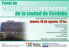 Panel de candidatos a intendente