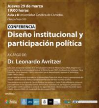 Conferencia Diseño institucional y participación política